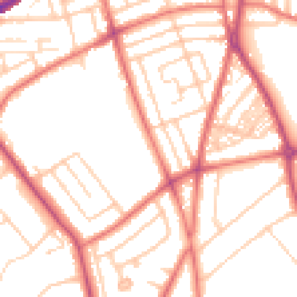 Daytime road noise heatmap for CH42 6QW