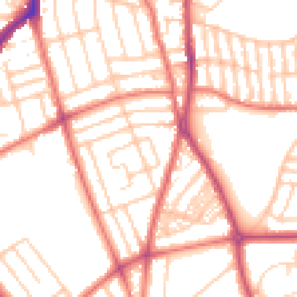 Daytime road noise heatmap for CH42 6RH