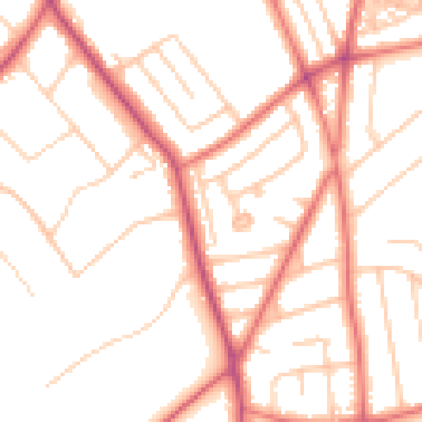 Daytime road noise heatmap for CH42 6SB