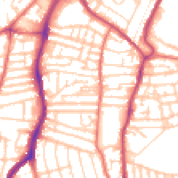 Daytime road noise heatmap for CH42 7HF