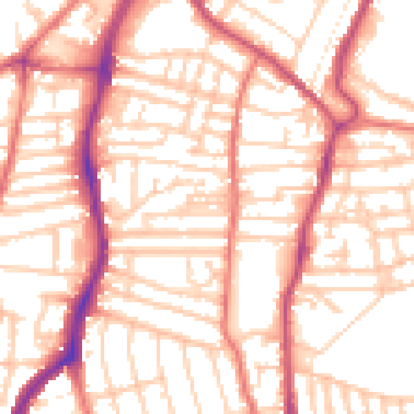 Daytime road noise heatmap for CH42 7HG