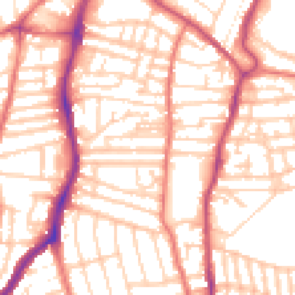Daytime road noise heatmap for CH42 7HP