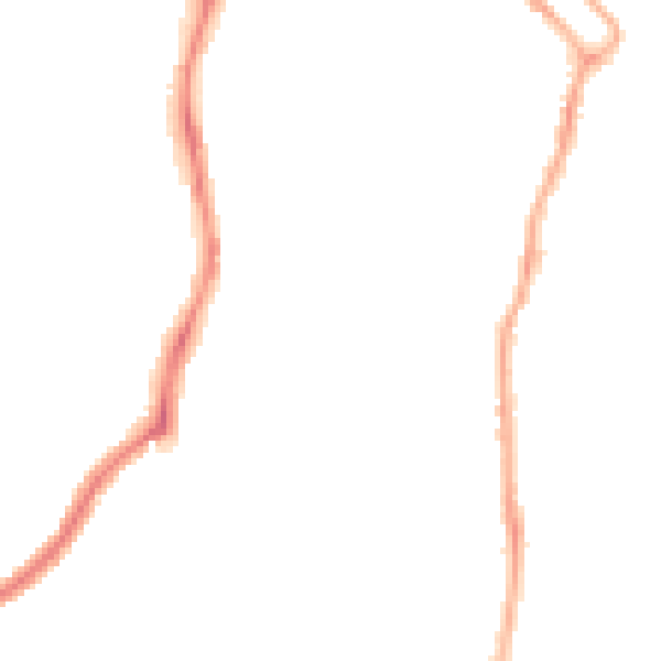 Night-time road noise heatmap for CH42 7HZ