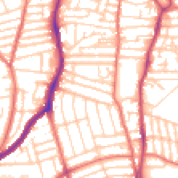 Daytime road noise heatmap for CH42 7JD