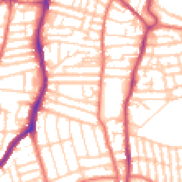 Daytime road noise heatmap for CH42 7JJ