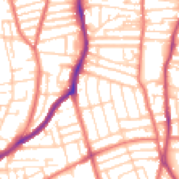 Daytime road noise heatmap for CH42 7JL