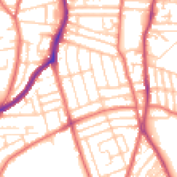 Daytime road noise heatmap for CH42 7JT