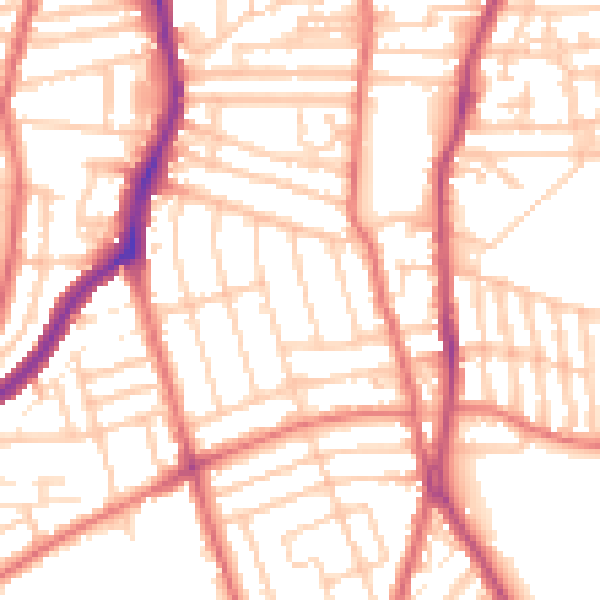 Daytime road noise heatmap for CH42 7LB