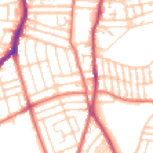 Daytime road noise heatmap for CH42 7LP