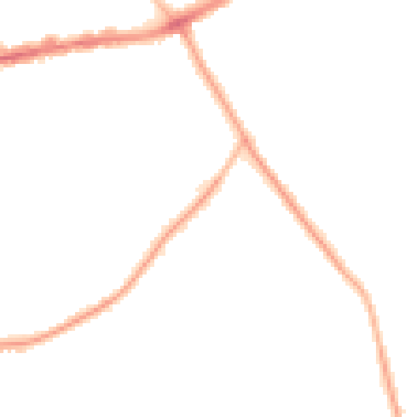 Night-time road noise heatmap for CH42 8LA