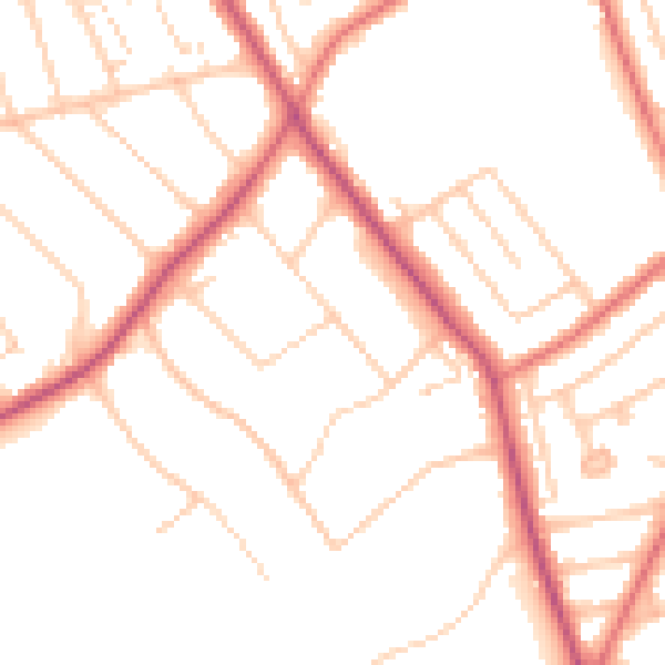 Daytime road noise heatmap for CH42 8LF