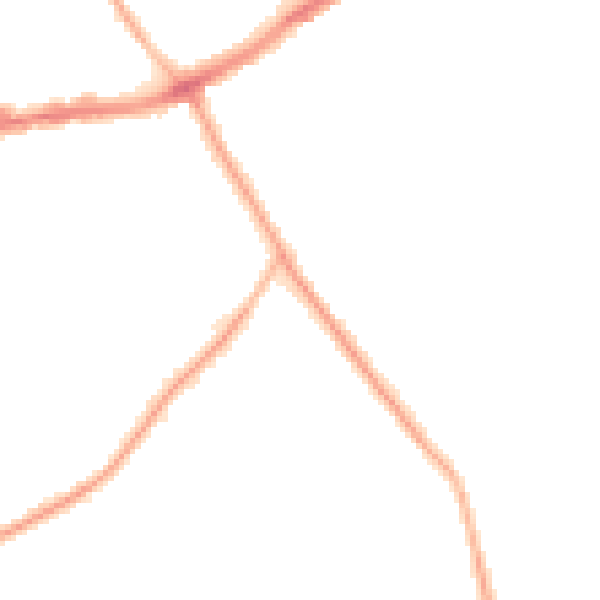 Night-time road noise heatmap for CH42 8NA