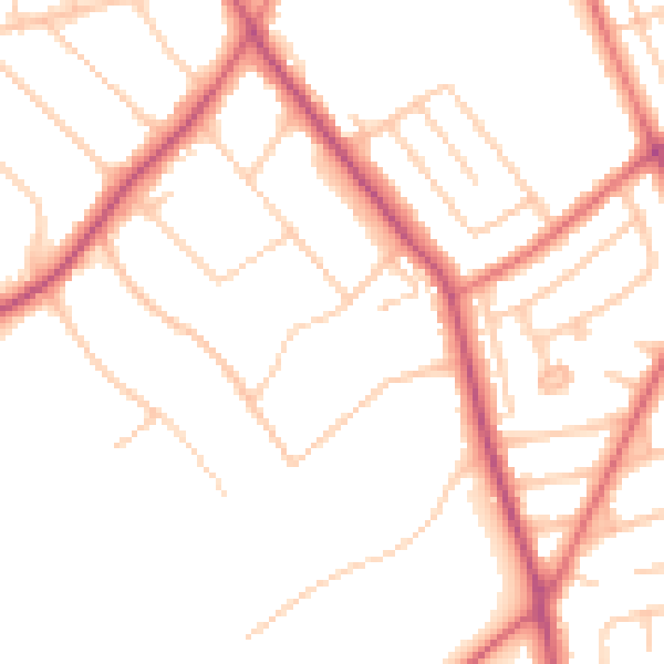 Daytime road noise heatmap for CH42 8NH