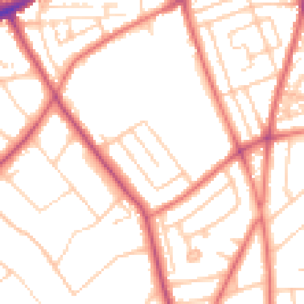 Daytime road noise heatmap for CH42 8NX