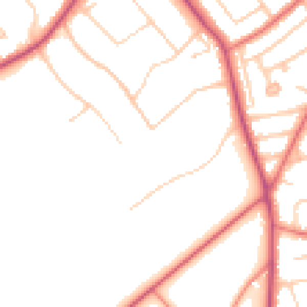 Daytime road noise heatmap for CH42 8PB