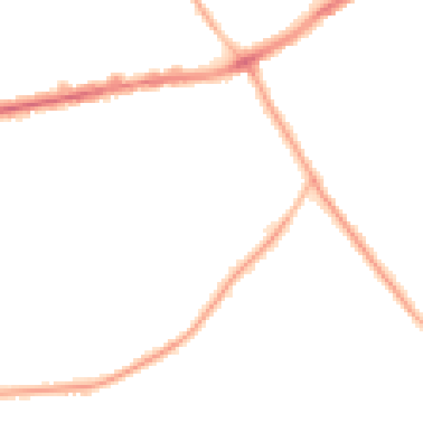 Night-time road noise heatmap for CH42 8PP