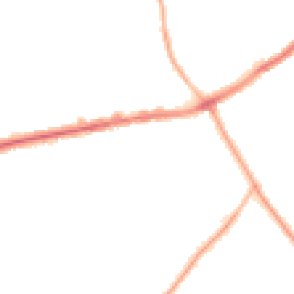 Night-time road noise heatmap for CH42 8PS