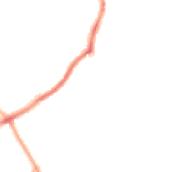 Night-time road noise heatmap for CH42 9JT