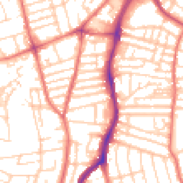 Daytime road noise heatmap for CH42 9NF