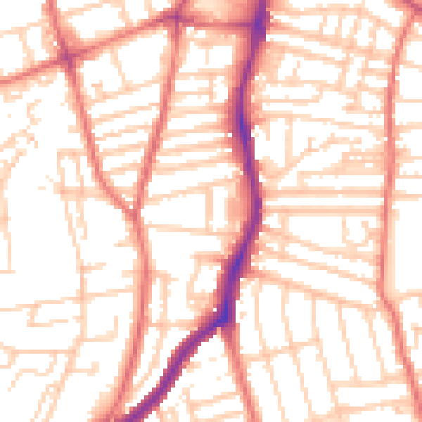 Daytime road noise heatmap for CH42 9NH