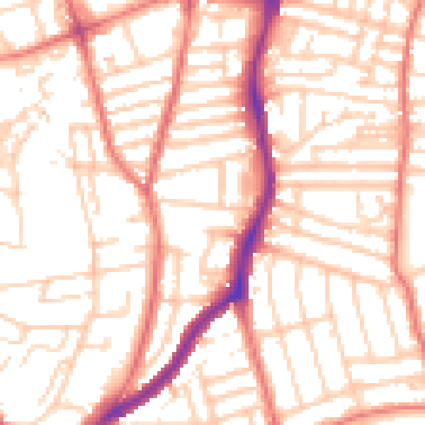 Daytime road noise heatmap for CH42 9NN