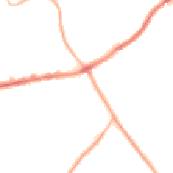 Night-time road noise heatmap for CH42 9PF