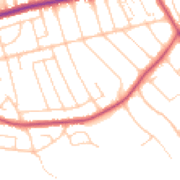 Daytime road noise heatmap for CH43 0RD