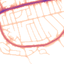 Daytime road noise heatmap for CH43 0RN