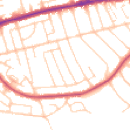 Daytime road noise heatmap for CH43 0RP
