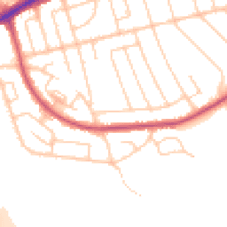 Daytime road noise heatmap for CH43 0RQ