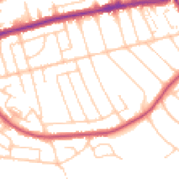 Daytime road noise heatmap for CH43 0RR