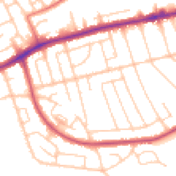Daytime road noise heatmap for CH43 0RU