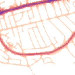 Daytime road noise heatmap for CH43 0RW