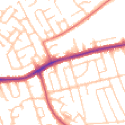 Daytime road noise heatmap for CH43 0RX