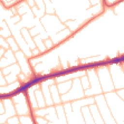 Daytime road noise heatmap for CH43 0SA