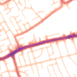 Daytime road noise heatmap for CH43 0SB