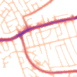 Daytime road noise heatmap for CH43 0SG