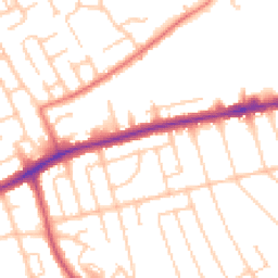 Daytime road noise heatmap for CH43 0SH