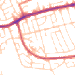 Daytime road noise heatmap for CH43 0SJ