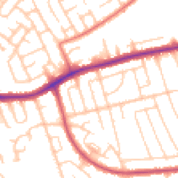 Daytime road noise heatmap for CH43 0SQ