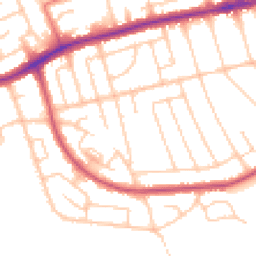 Daytime road noise heatmap for CH43 0SR
