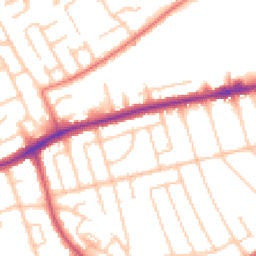 Daytime road noise heatmap for CH43 0SU