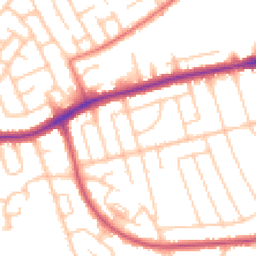 Daytime road noise heatmap for CH43 0SW