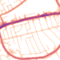 Daytime road noise heatmap for CH43 0TA