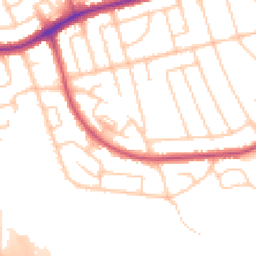 Daytime road noise heatmap for CH43 0TD