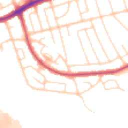 Daytime road noise heatmap for CH43 0TE