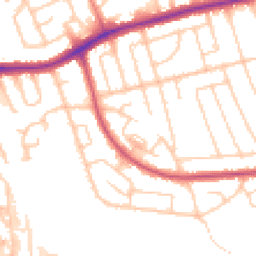 Daytime road noise heatmap for CH43 0TG