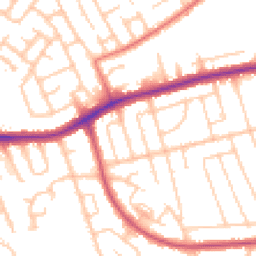 Daytime road noise heatmap for CH43 0TN