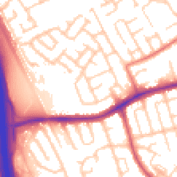 Daytime road noise heatmap for CH43 0UD