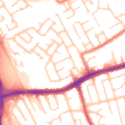 Daytime road noise heatmap for CH43 0UH